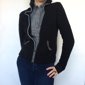 Tilt Zip-up Black Cardigan Hoodie fits S-L